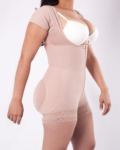 Short Sleeve Tummy Control Fajas Shapewear