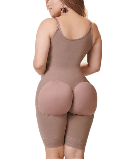 Knee Length Underbust Body Shaper Fajas For Women Postpartum Girdle Body Shaper