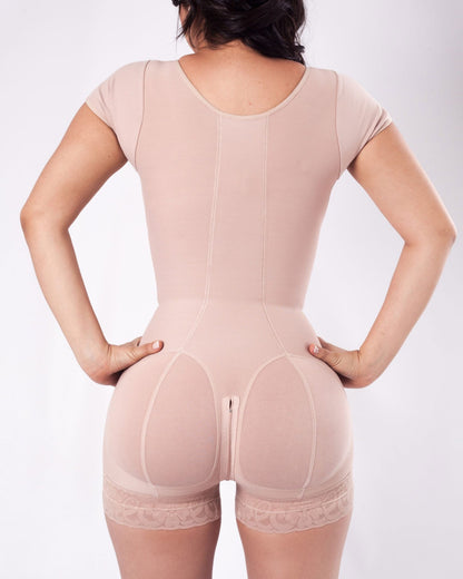 Short Sleeve Tummy Control Fajas Shapewear