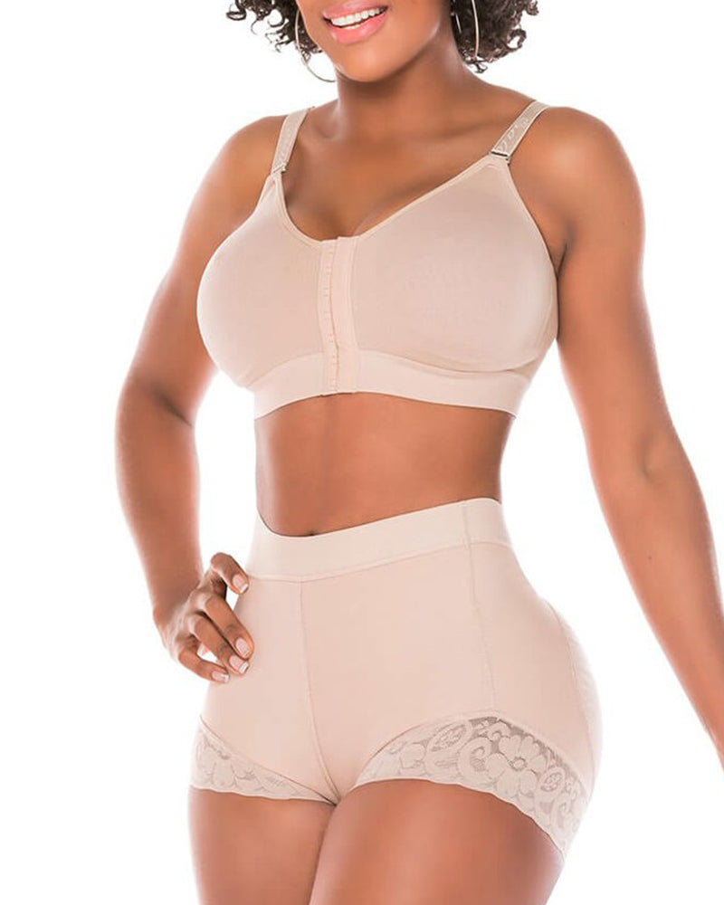 Women's High Waist And Hip Enhanced Belly Control Lace Shapewear