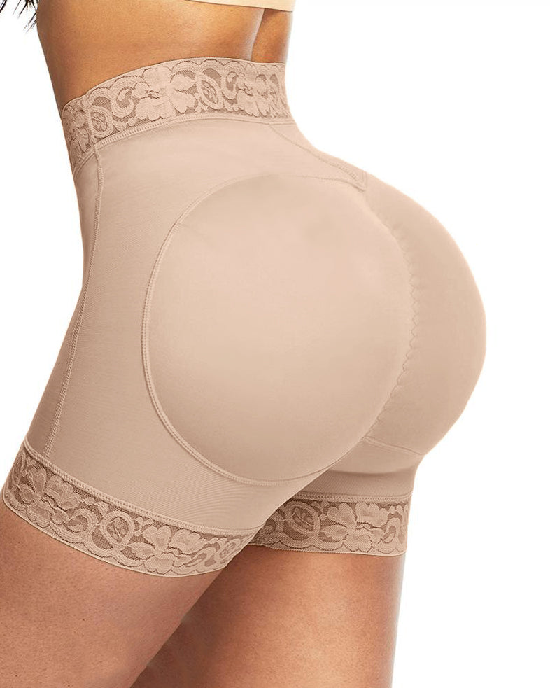 Mid-Waist Shaping Shorts Shapewear Panty With Anti-Rolling Lace Tummy Control Underwear For Women Butt Lifter