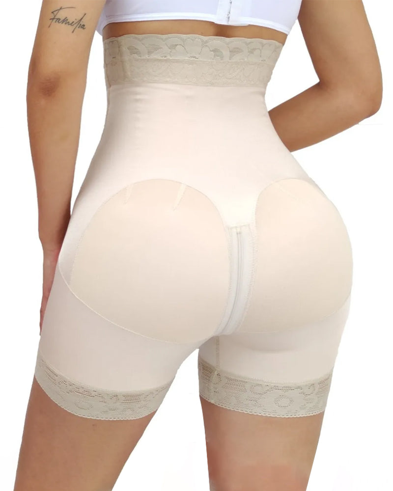 High Waist Stitching Lace Short Butt Lifter Charming Curves