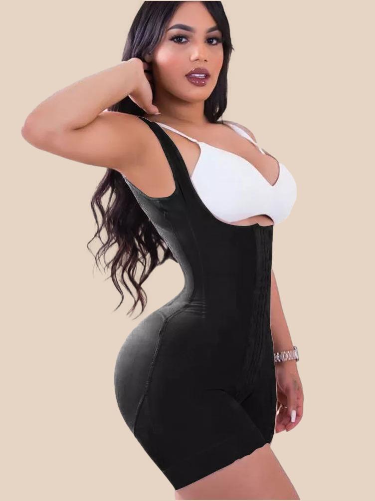 High Double Compression Garment Hook And Eye Closure Adjustable Bodysuit Rf10052