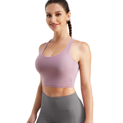 Women Sports Bra Strappy Wirefree Padded