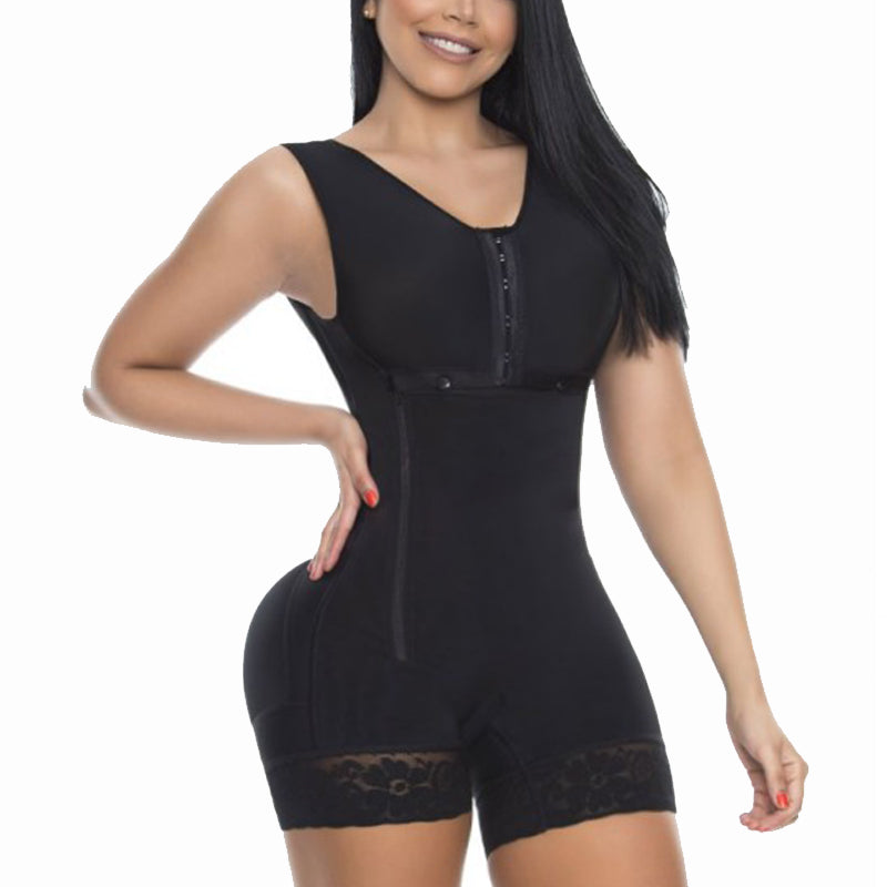 The Front Hooks Full Comfortable Compression Faja Bodysuit Max Tummy Control With Bra