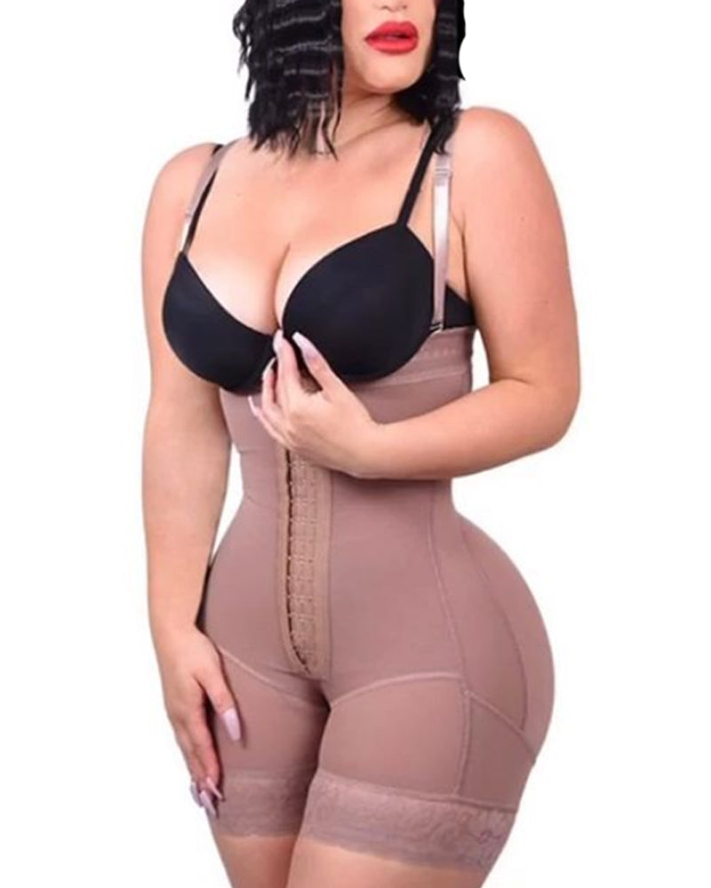 Shapewear for Women Tummy Control Body Shaper Butt Lifter Thigh Slimmer Faja Plus Size with Zipper Crotch