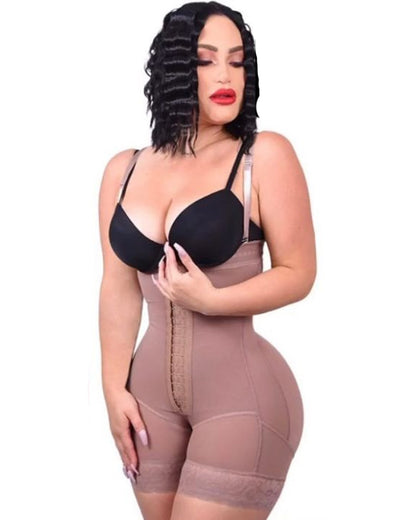 Shapewear for Women Tummy Control Body Shaper Butt Lifter Thigh Slimmer Faja Plus Size with Zipper Crotch