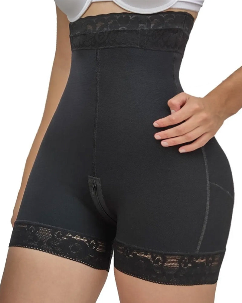 High Waist Stitching Lace Short Butt Lifter Charming Curves