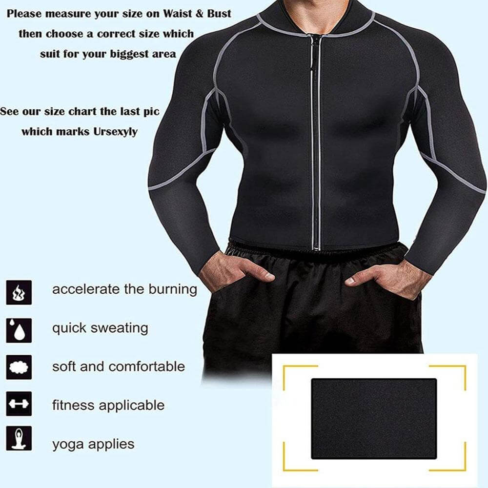 Men Neoprene Hot Sauna Jacket