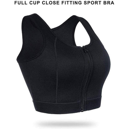 High Compression Bra Full Cup With Front-Zipper