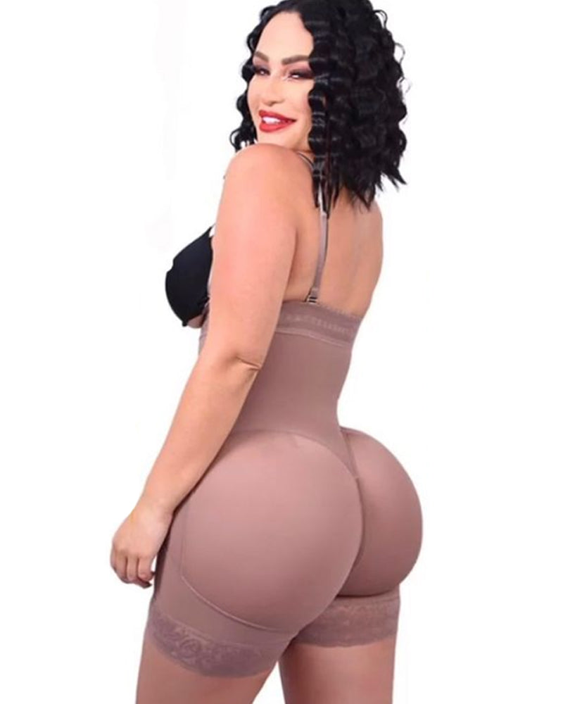 Shapewear for Women Tummy Control Body Shaper Butt Lifter Thigh Slimmer Faja Plus Size with Zipper Crotch