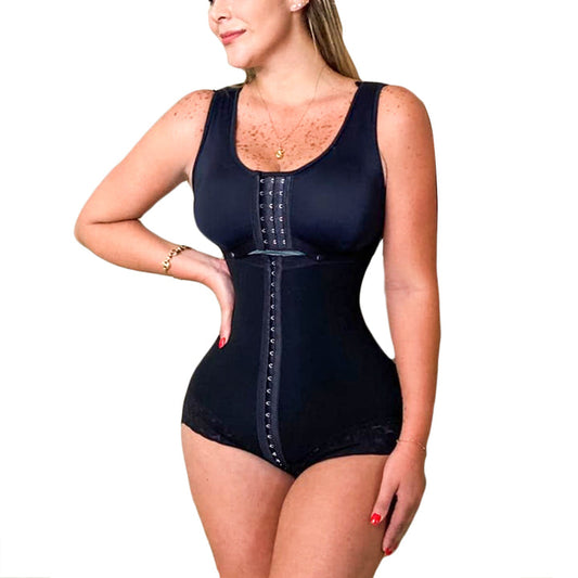 Women'S Shapewear Hook And Eye Closure Adjustable Breast Support Tummy Control Bodysuit Bodyshaper