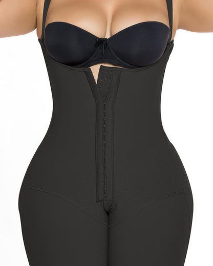 Knee Length Underbust Body Shaper Fajas For Women Postpartum Girdle Body Shaper