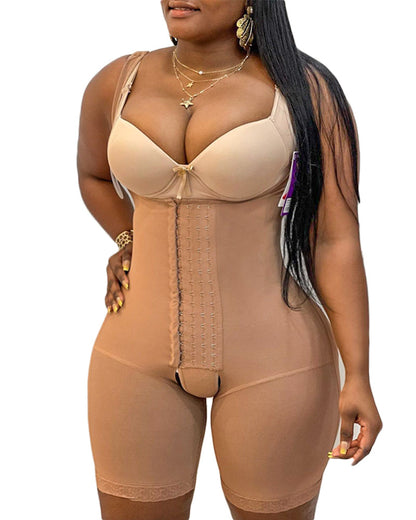 Post Liposuction Fajas Front Closure Hook-eye Double High Compression For Daily Life Charming Curves