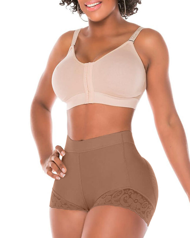 Women's High Waist And Hip Enhanced Belly Control Lace Shapewear