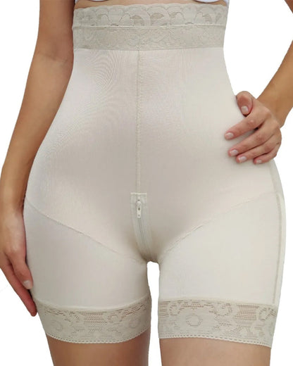 High Waist Stitching Lace Short Butt Lifter Charming Curves