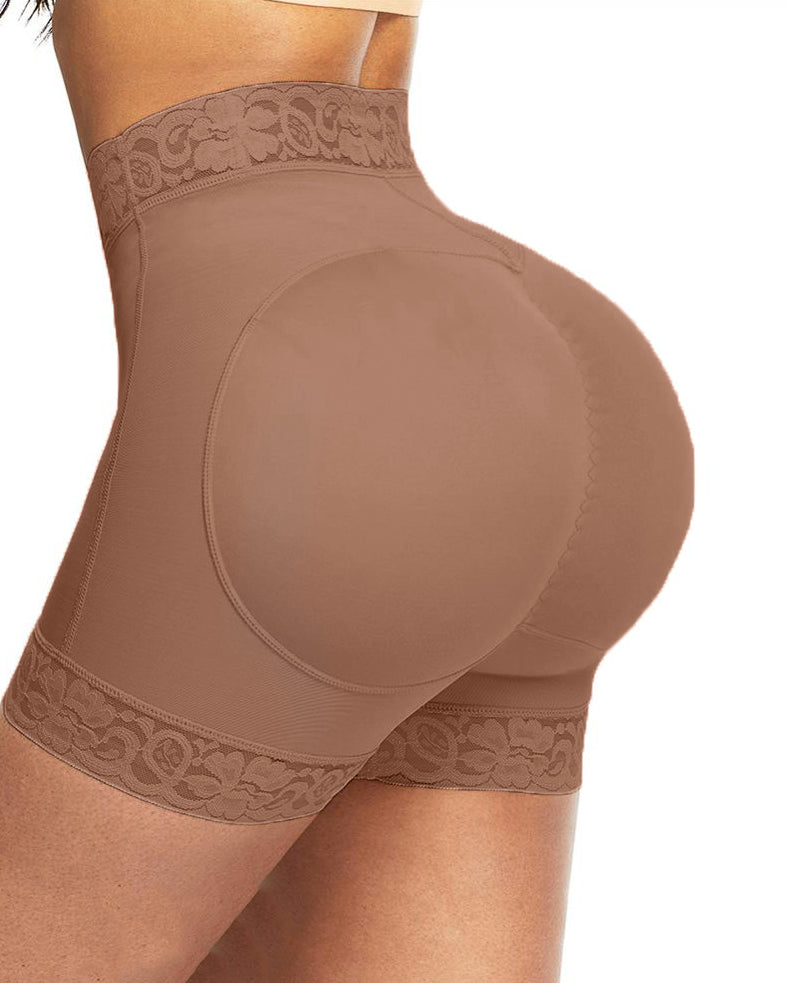 Mid-Waist Shaping Shorts Shapewear Panty With Anti-Rolling Lace Tummy Control Underwear For Women Butt Lifter