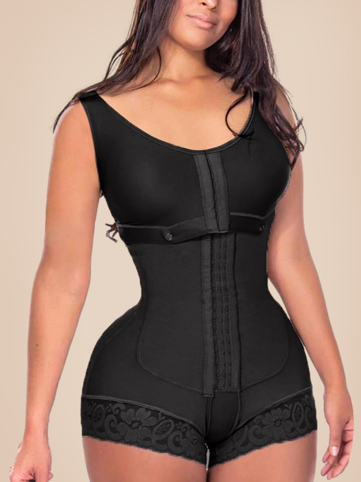 Full Back Coverage High Compression Powernet Garment With Bra