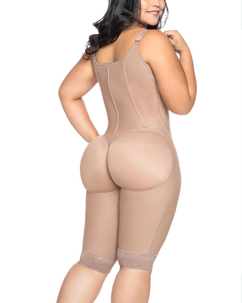 Knee Length Underbust Body Shaper Fajas For Women Postpartum Girdle Body Shaper