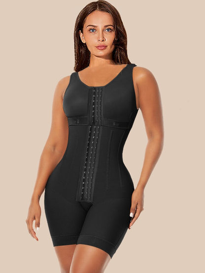 Postpartum Fajas Colombianas Overbust Hook and Eye Control Body Shaper with Bones