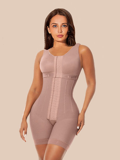 Postpartum Fajas Colombianas Overbust Hook and Eye Control Body Shaper with Bones