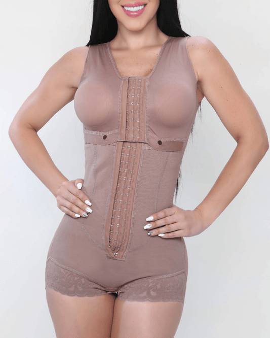 Sleeveless Compression Shaping Bodysuit For Women Sleeveless Post Op High Waist Fajas Tummy Control