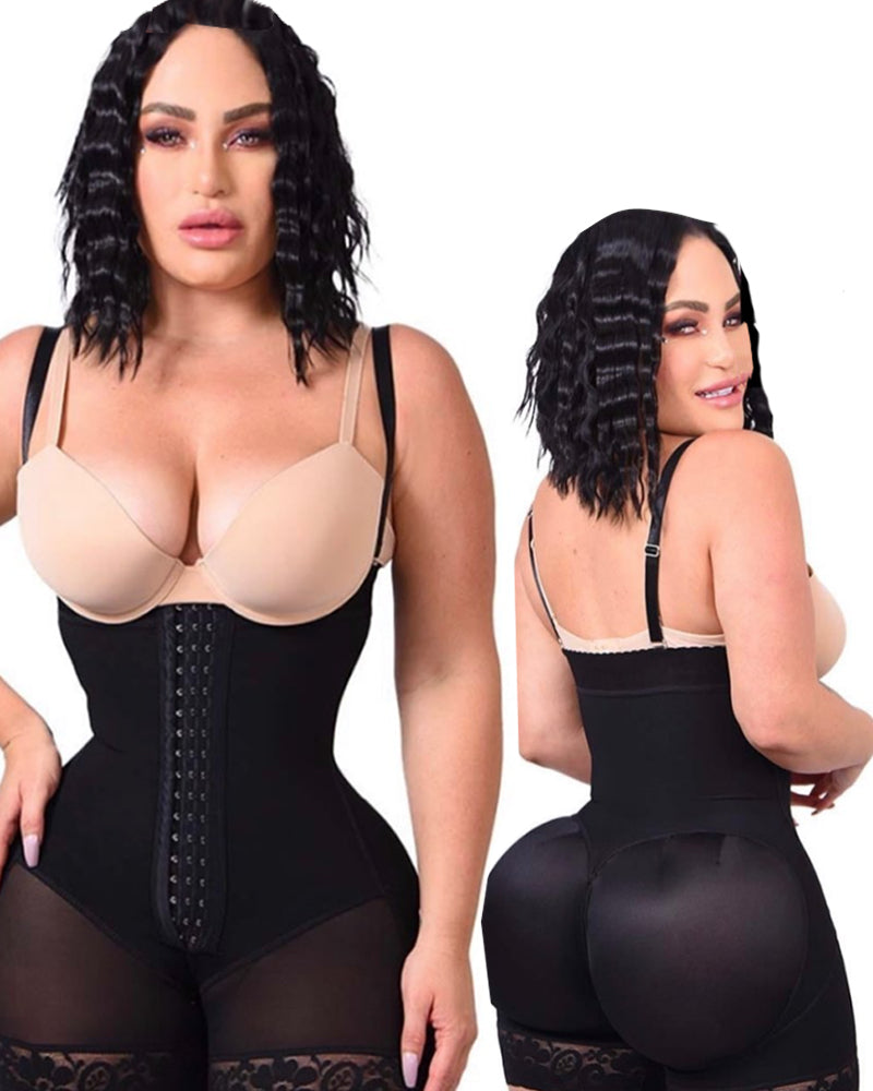 Shapewear for Women Tummy Control Body Shaper Butt Lifter Thigh Slimmer Faja Plus Size with Zipper Crotch