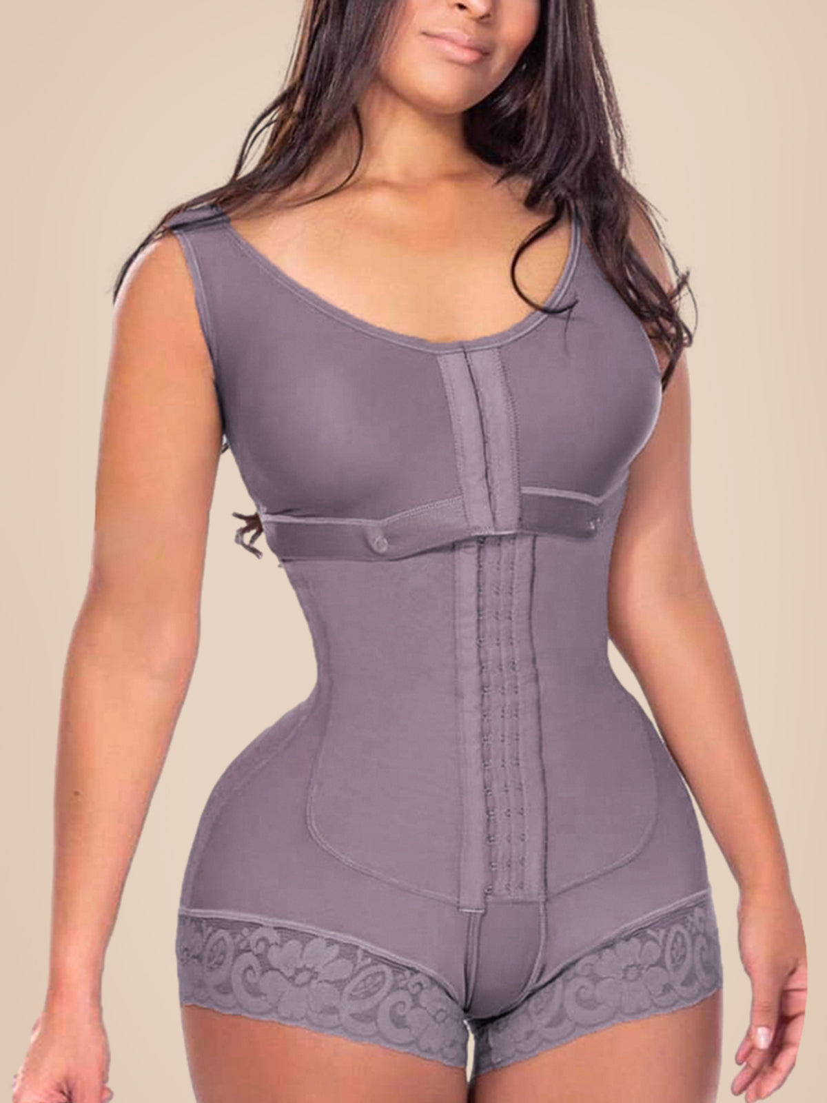 Full Back Coverage High Compression Powernet Garment With Bra