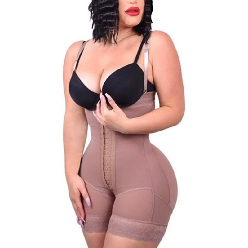 Shapewear for Women Tummy Control Body Shaper Butt Lifter Thigh Slimmer Faja Plus Size with Zipper Crotch