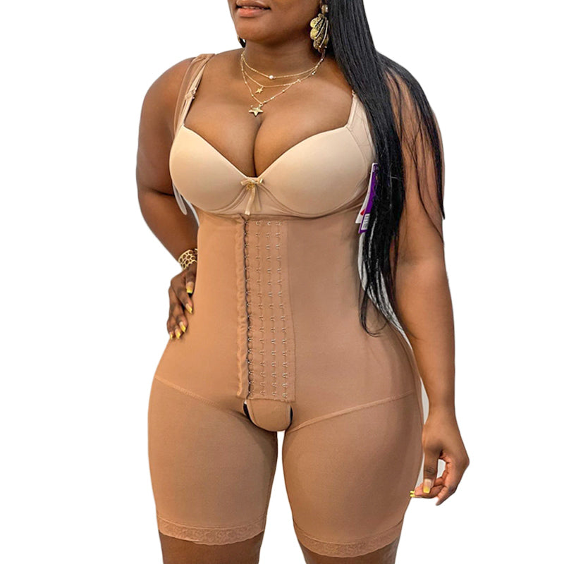 Post Liposuction Fajas Front Closure Hook-eye Double High Compression For Daily Life Charming Curves