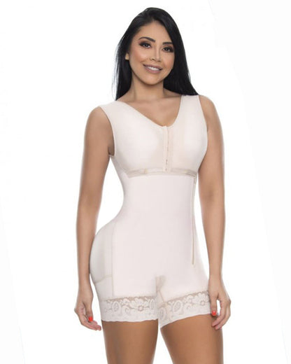 The Front Hooks Full Comfortable Compression Faja Bodysuit Max Tummy Control With Bra