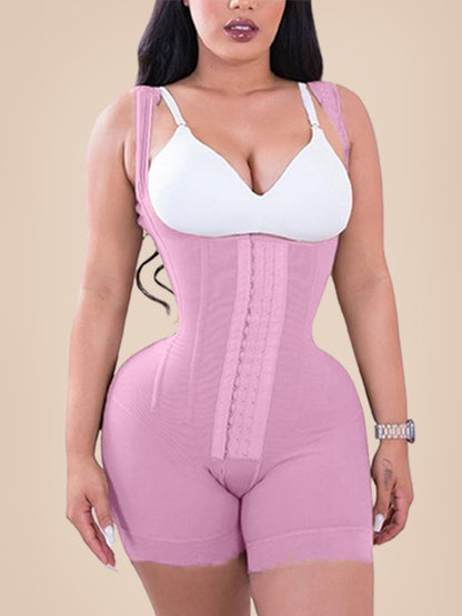 High Double Compression Garment Hook And Eye Closure Adjustable Bodysuit Rf10052