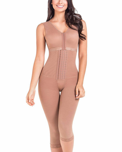 Postpartum Full Body Shaper Removable Bra With Snap Closure Shapewear Post Liposuction Fajas