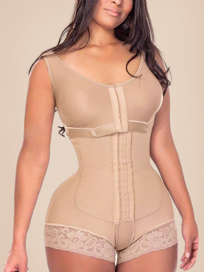 Full Back Coverage High Compression Powernet Garment With Bra