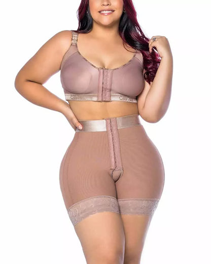 Double Compression Butt Lifter Shorts Tummy Control Waist Trainer Butt Pads Seamless Hip Enhancer