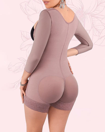 High Comression Tummy Control Shapewear Slimming Fajas Lace Body Shaper